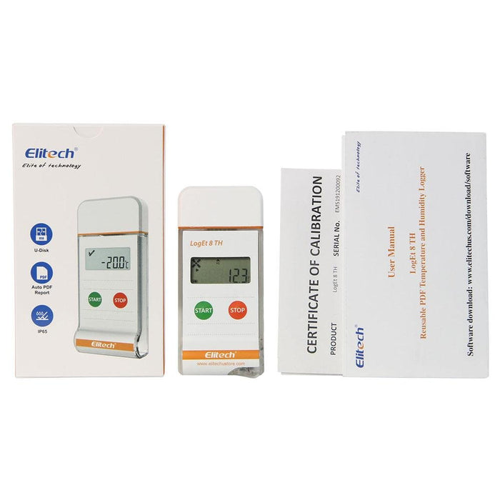 Elitech LogEt 8 TH Temperature and Humidity Data Logger with Accuracy ±0.6℉