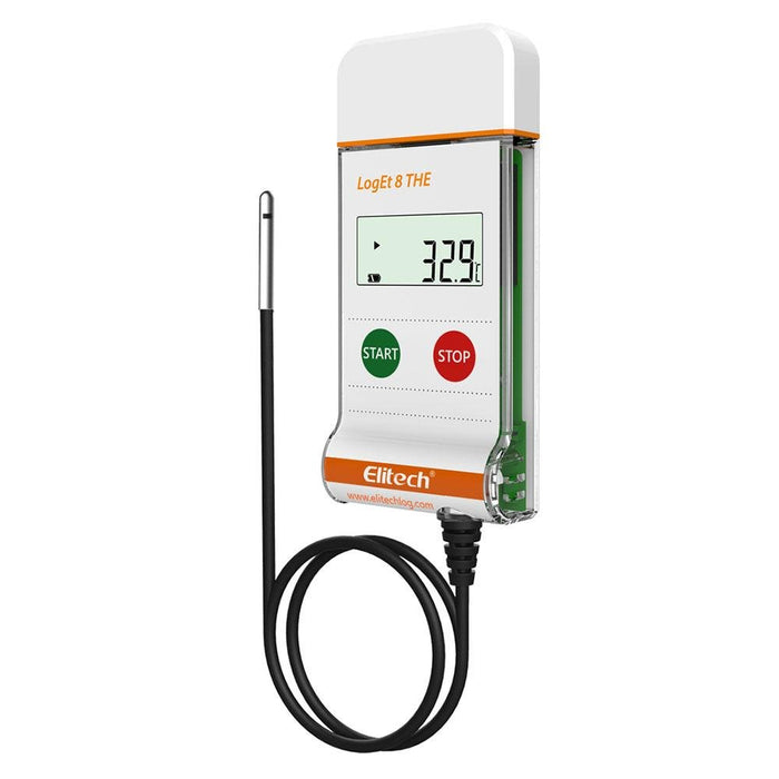 Elitech LogEt 8 EL registrador de datos de temperatura y humedad PDF reutilizable Sensor externo USB
