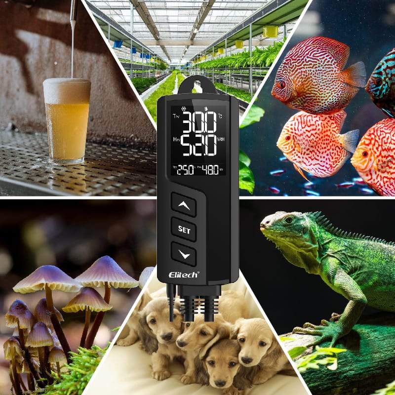 Elitech STC-1000Pro TH Temperature and Humidity Controller, Prewired - Just Plug and Play, Wall-mounted - Elitech UK