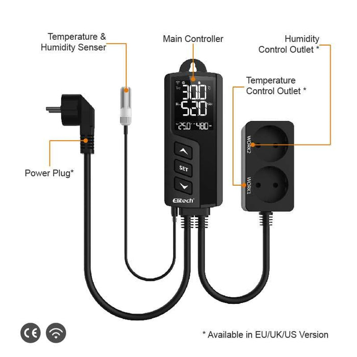 Remote Control Eitech Elitech STC-1000WiFi TH Temperature and Humidity Controller - Elitech ...