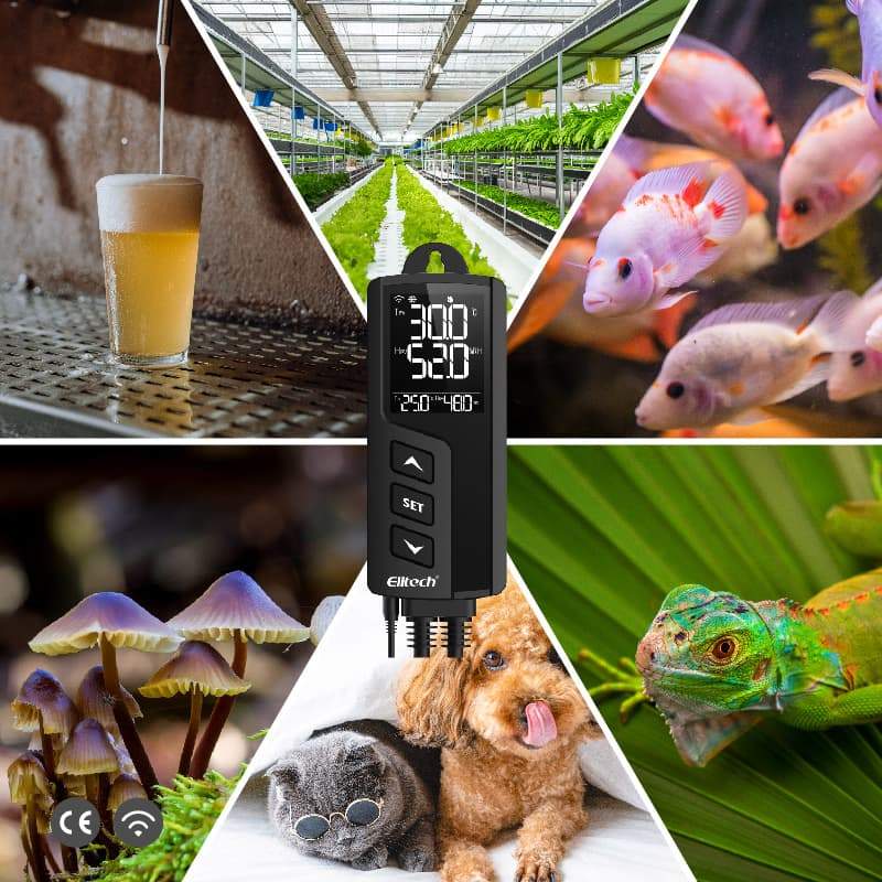 Elitech STC-1000WiFi TH Intelligent Temperature and Humidity Controller, Prewired - Just Plug and Play, WiFi Wireless Remote Control, Wall-mounted - Elitech UK