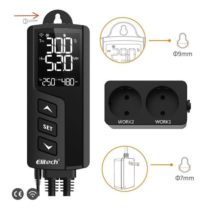 Remote Control Eitech Elitech STC-1000WiFi TH Temperature and Humidity Controller - Elitech ...