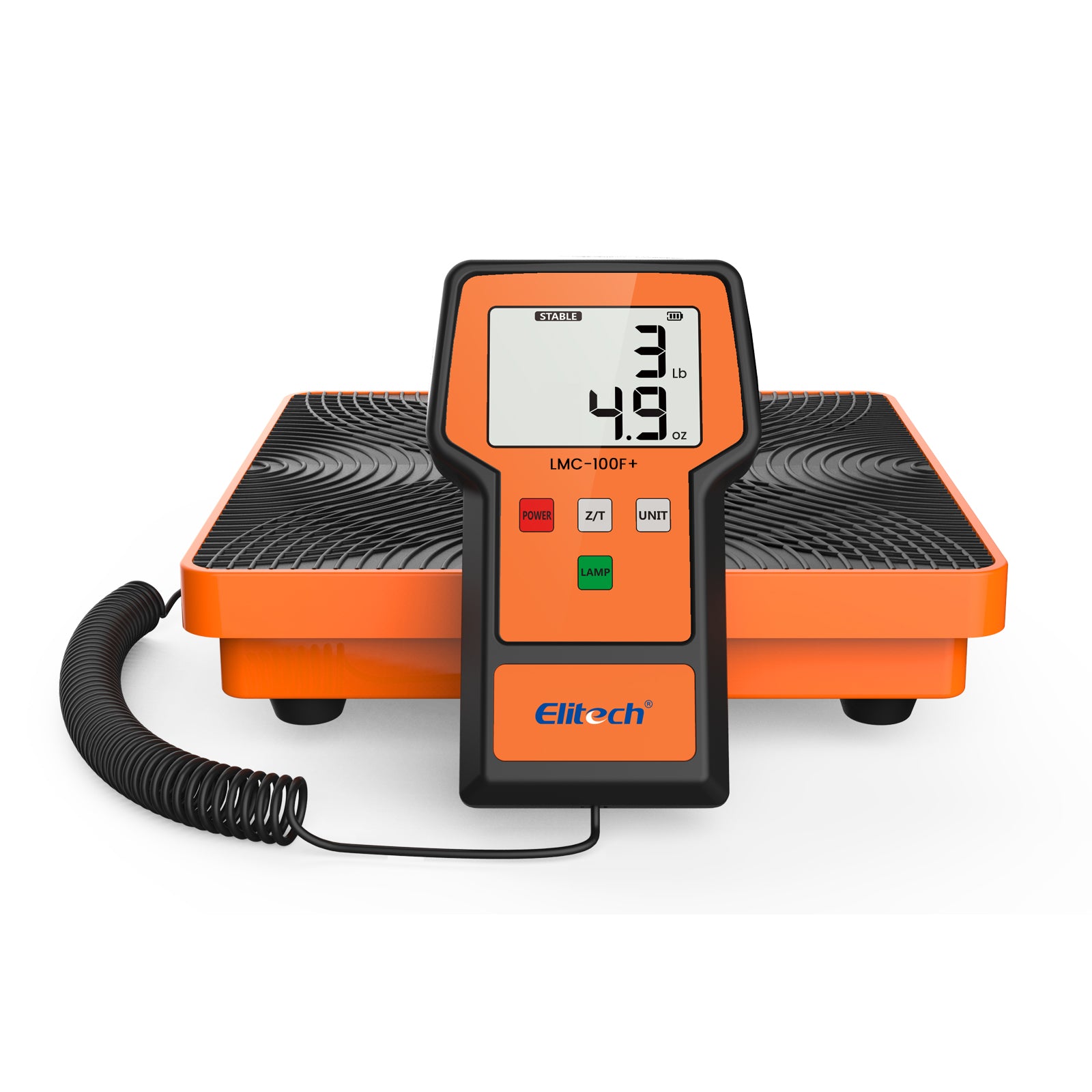 Elitech LMC-100F+ Refrigerant Heat Pump Scale Digital HVAC Charging Recovery Scale 110Lbs/50Kg, Resolution 2g