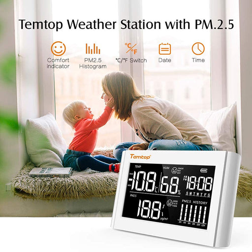 Temtop P20 Air Quality Monitor (PM2.5 Temperature Humidity) - Elitech UK