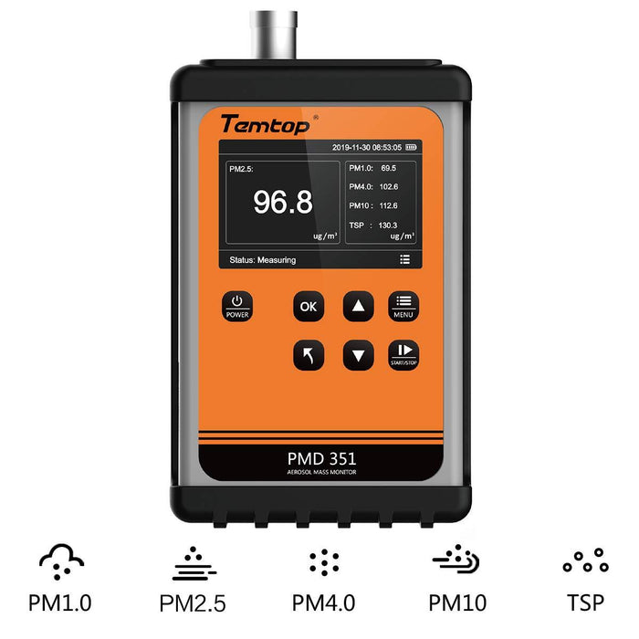 Temtop PMD-351 Aerosol Monitor Handheld Particle Counter Dust Monitor - Elitech UK